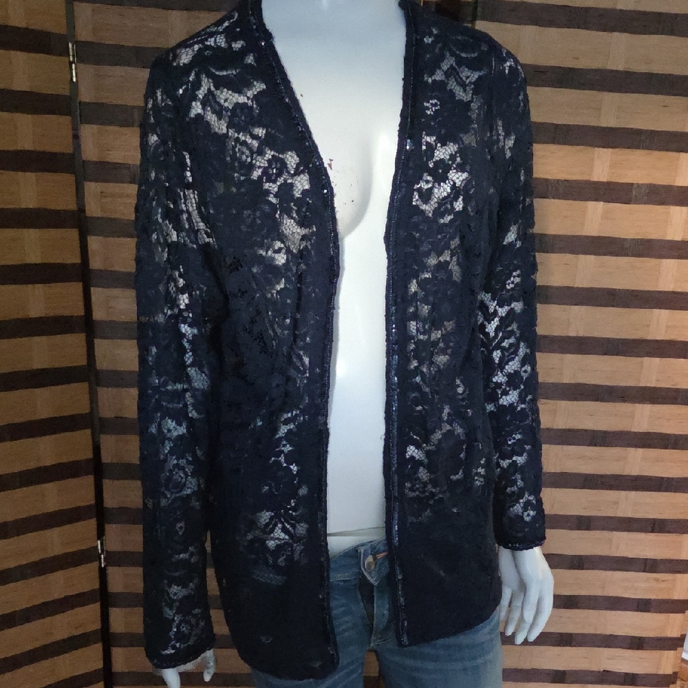Roaman's Midnight Lace Top